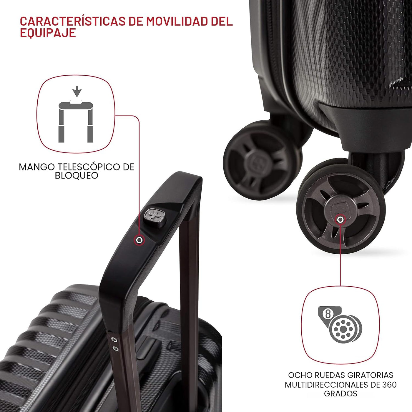 SWISSGEAR 7272 Energie - Maleta rígida expandible con ruedas girato...