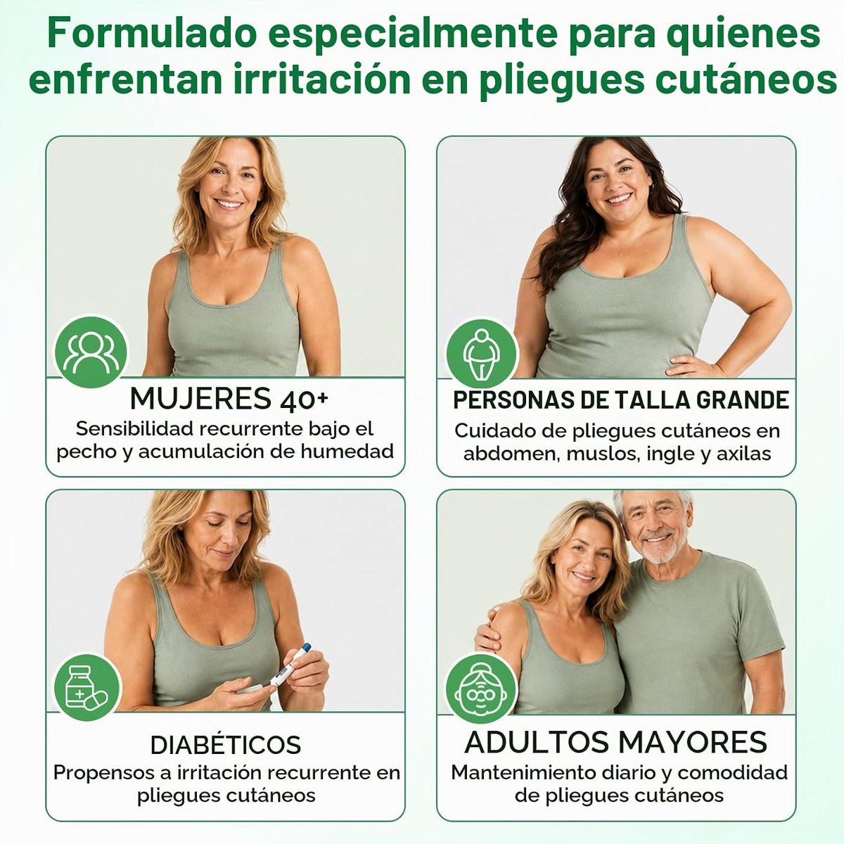 CLFJLXYX Crema Intertrigo, Crema Rociante para Cuidado del Pliegue...