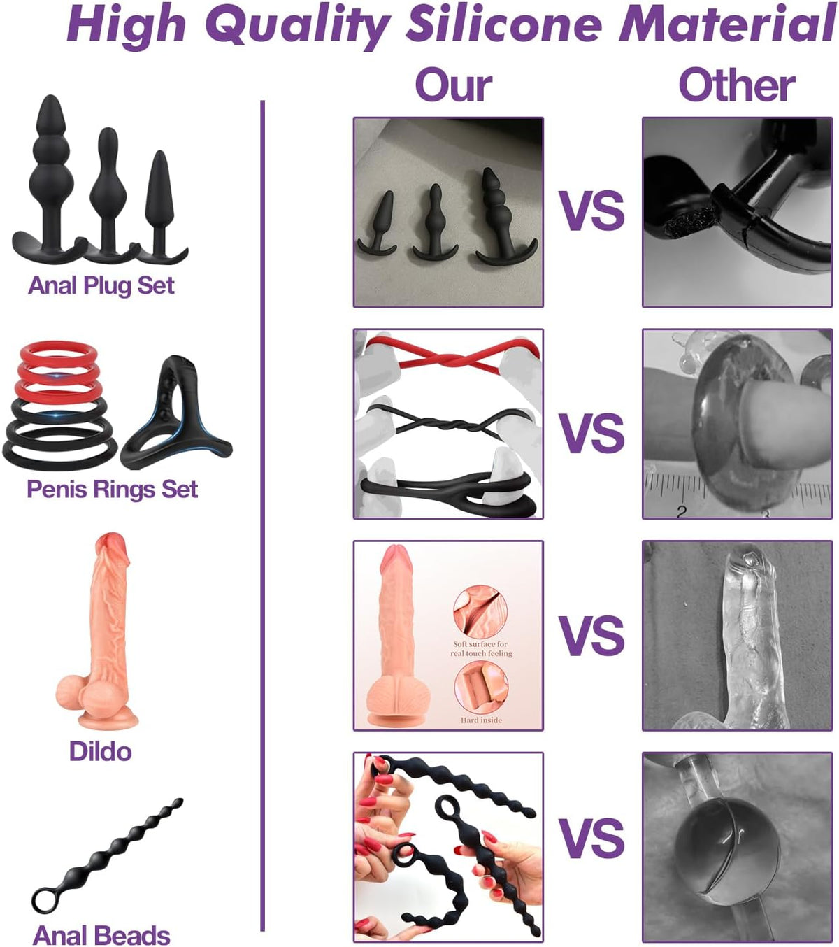 Juguetes sexuales BDSM - Consolador de restricción, kit de 36 pieza...