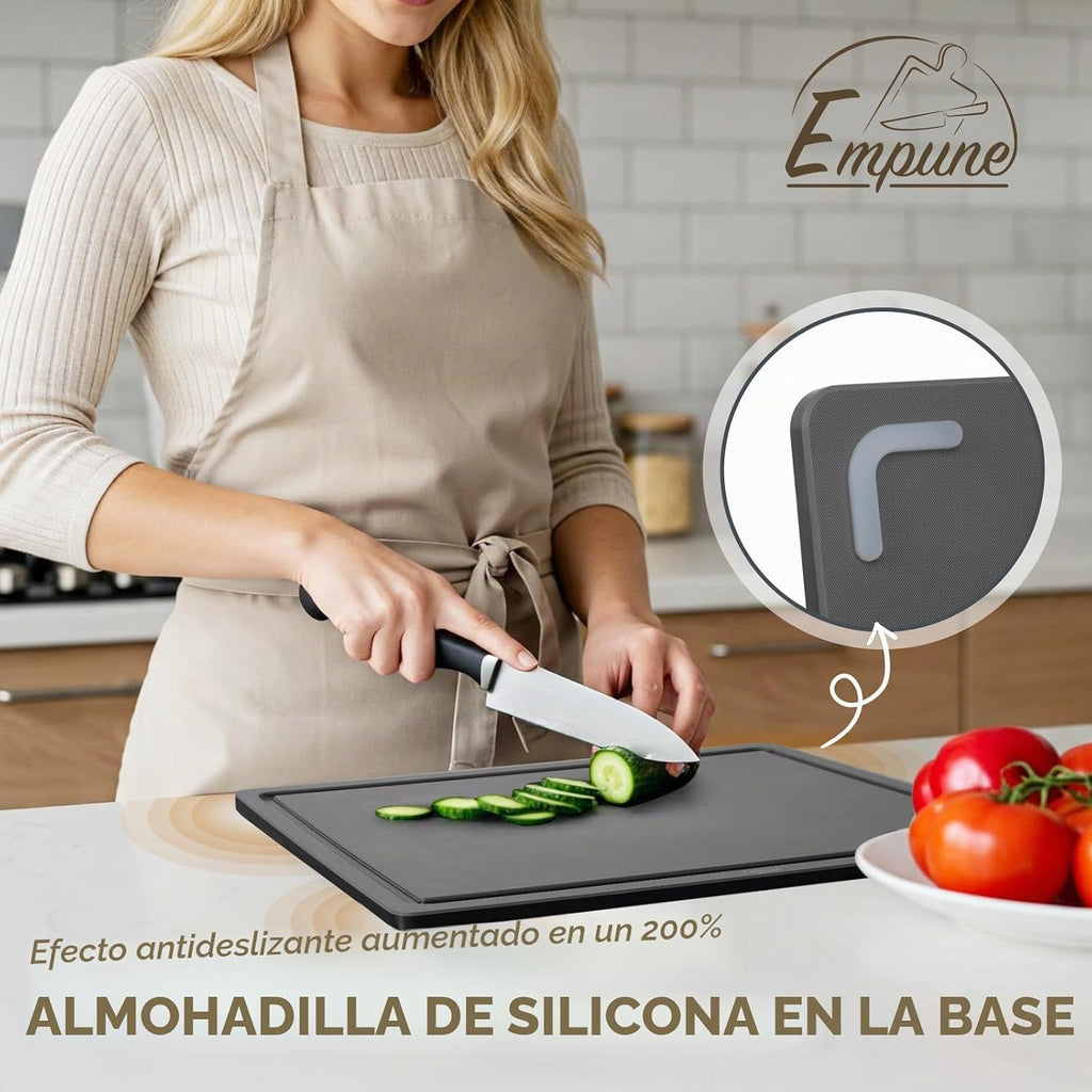 Empune - Juego de tablas de cortar de plástico, tablas de cortar de...