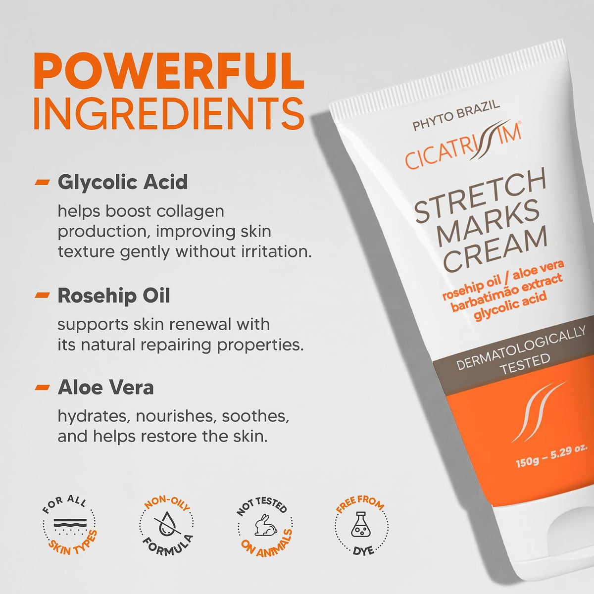 Cicatrissim Classic Stretch Mark Cream para estrías rojas y blancas...