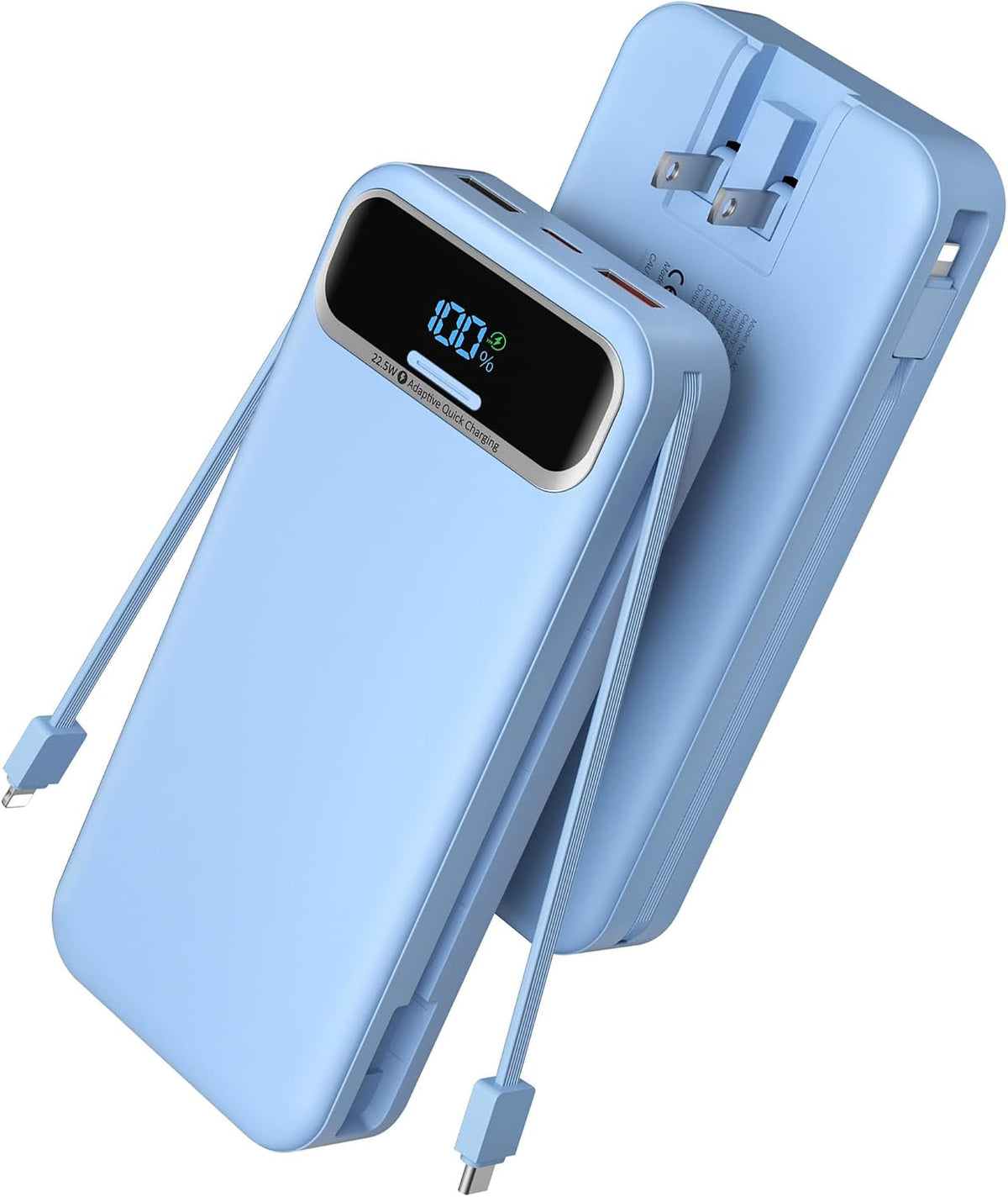 Nusyddy Cargador portátil 20000mAh de carga rápida con enchufe de p...