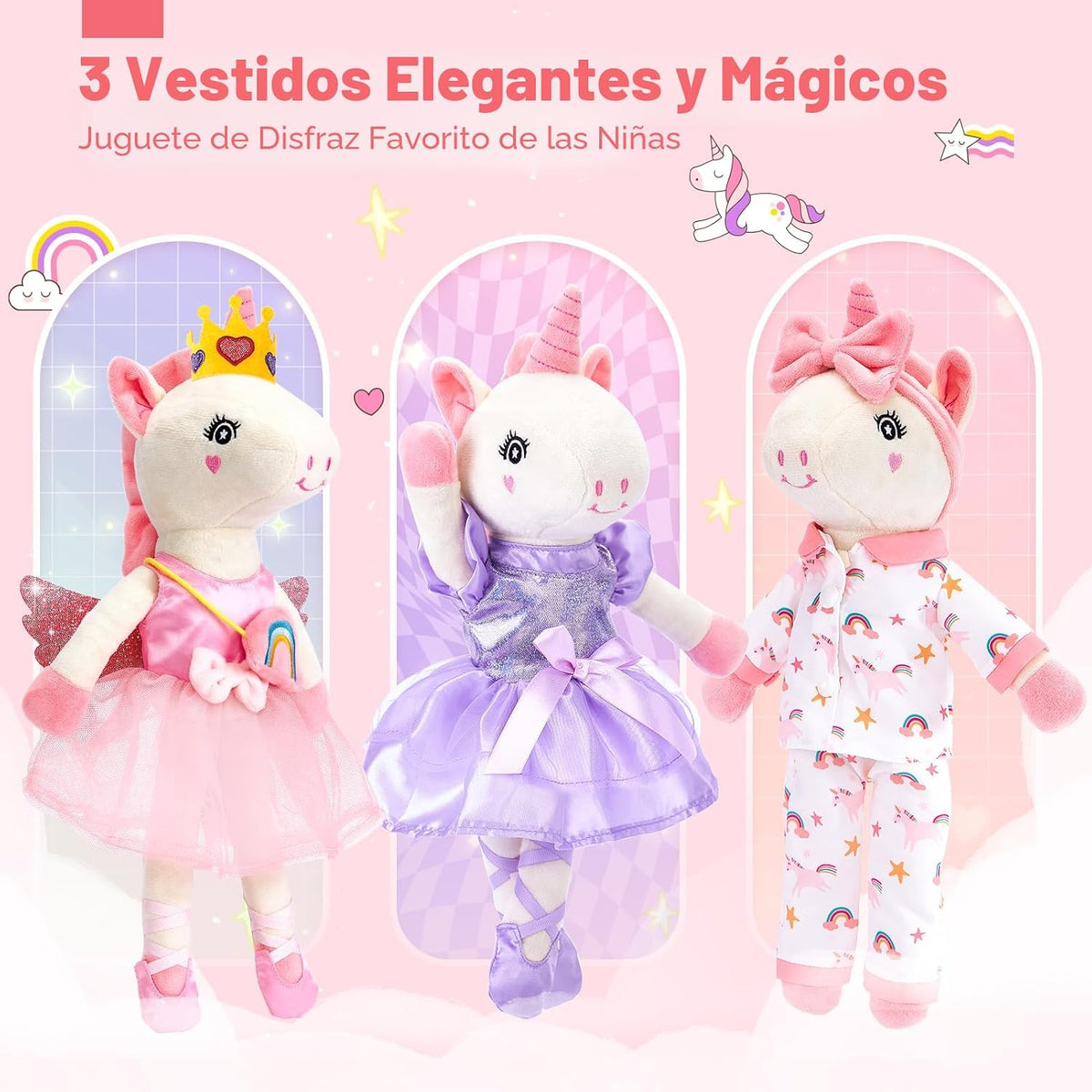 Juguetes de unicornio para niñas de 4 a 6 años, muñeca de bailarina...