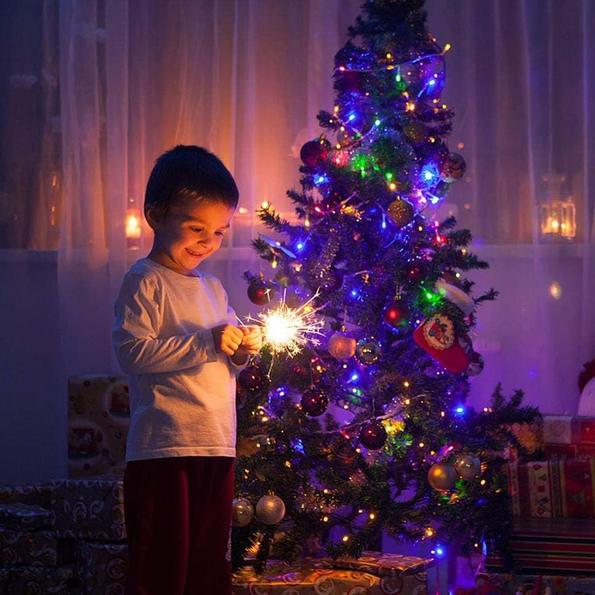 Dreicht Guirnalda de luces inteligentes de Navidad, 131 pies, 400 l...