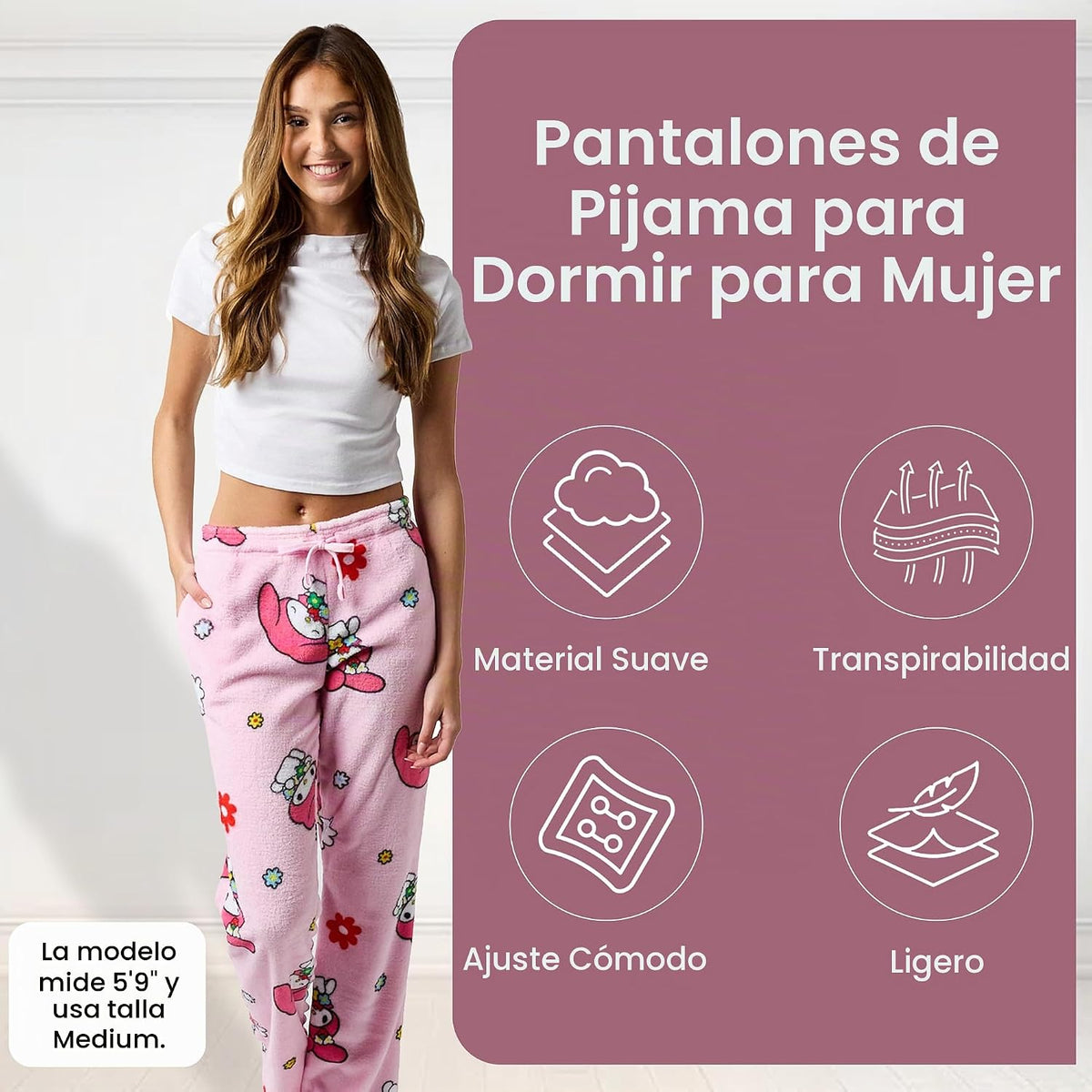 Bioworld Pantalón de pijama My Melody para mujer