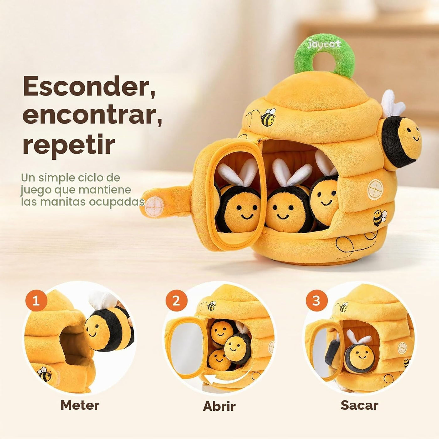 JoyCat Juguetes para Bebés de 6-12 Meses - Colmena Suave para Bebé...
