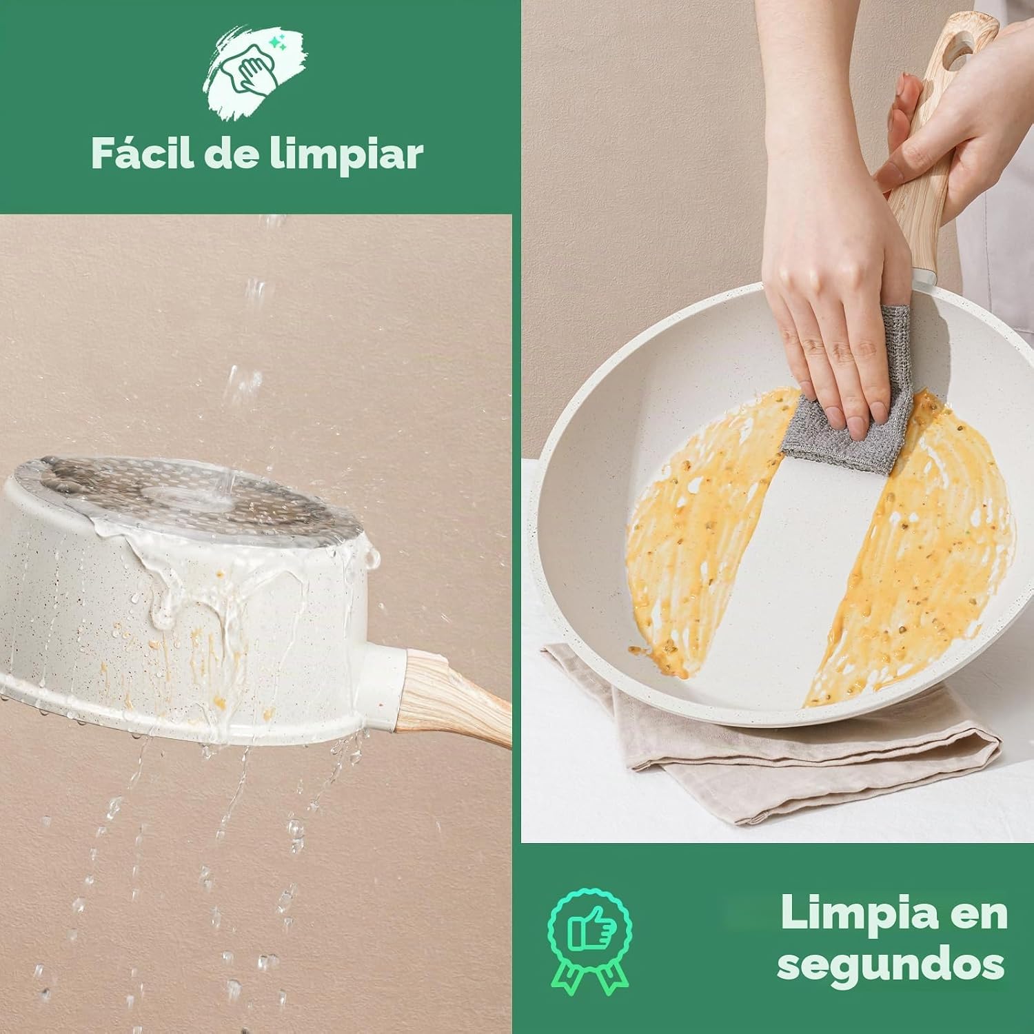 SODAY Juego de ollas y sartenes antiadherentes, 13 piezas de utensi...