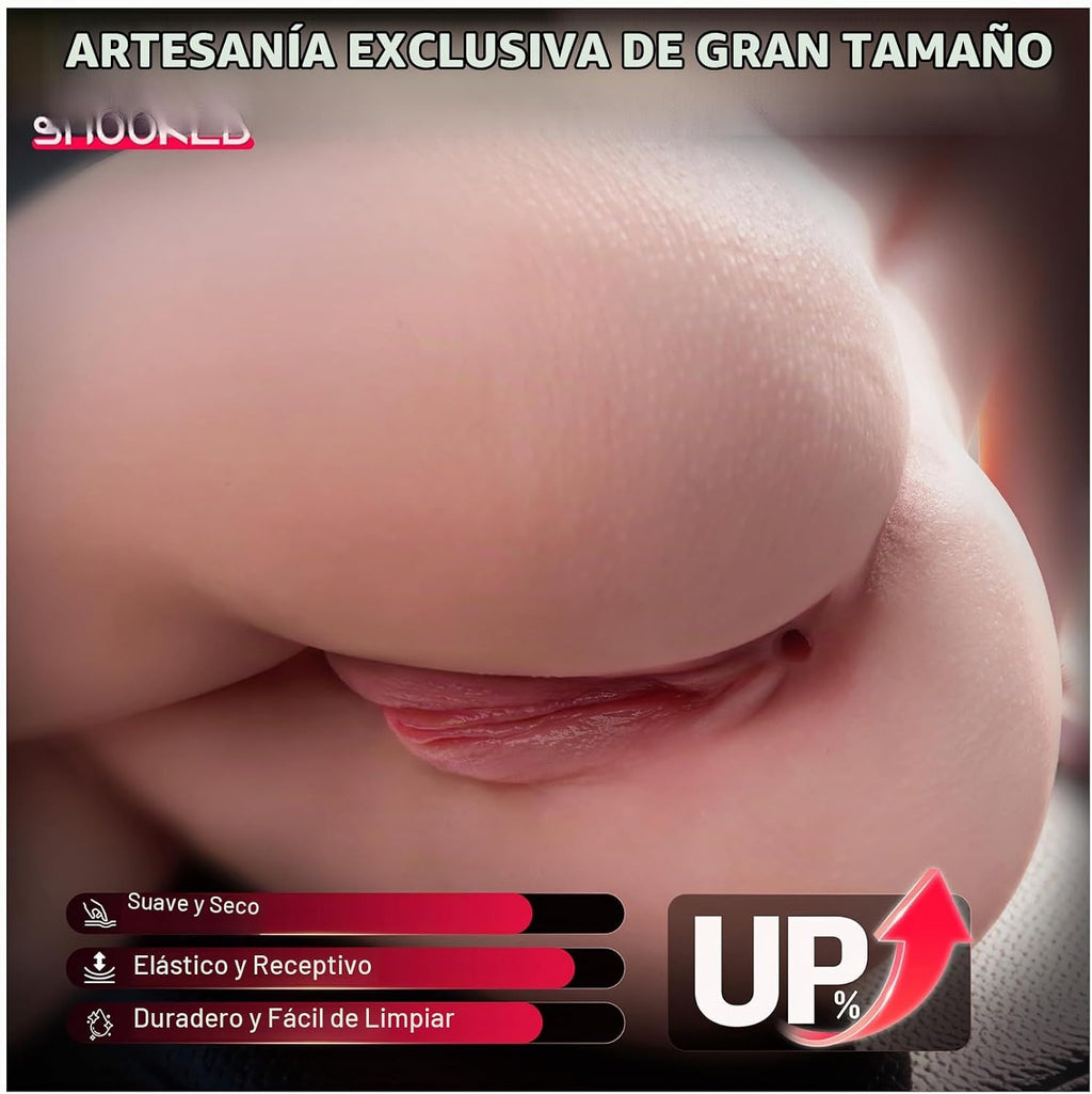 Coño de bolsillo para muñeca sexual de 6.5 libras con trasero curva...