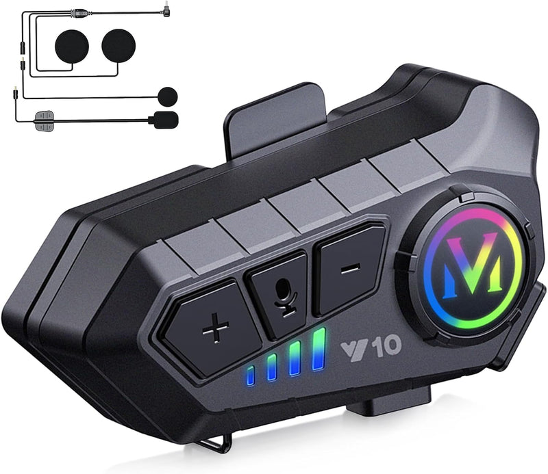 SUOOKC Auriculares de Motocicleta Bluetooth con Altavoz Esquí Imper...