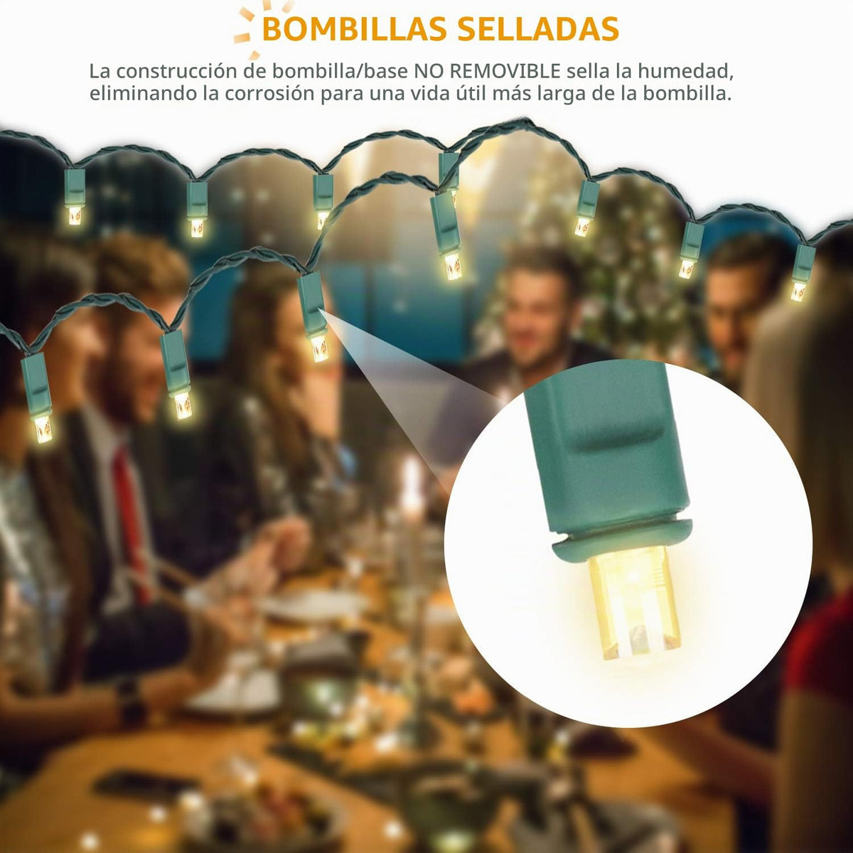 AIDDOMM 100 Luces LED de Navidad Blanco Cálido \u2013 50 pies Luces...
