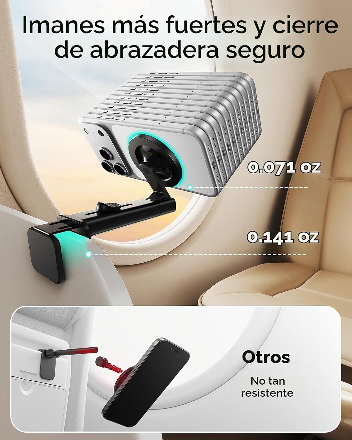ESR - Soporte para teléfono MagSafe Airplane para iPhone 18 Pro\/Pr...
