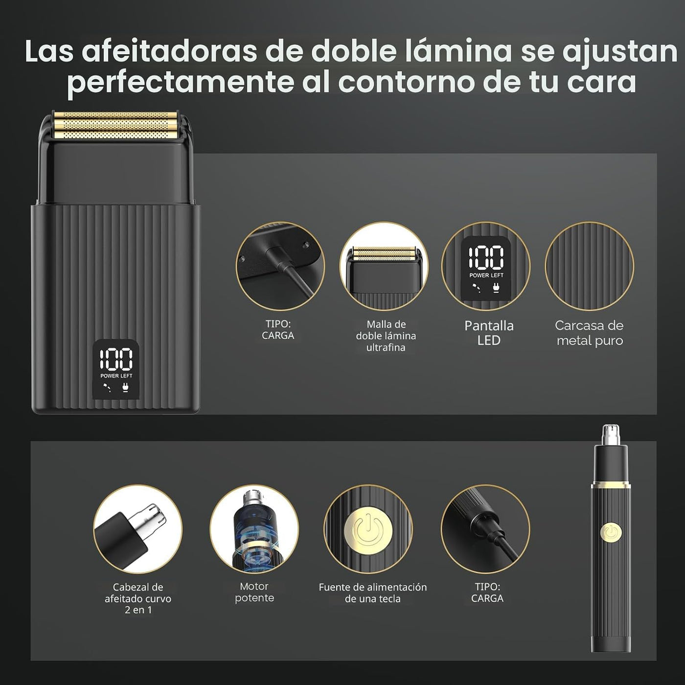 GTS Cortadoras de pelo para hombres profesionales, kits y sets de c...