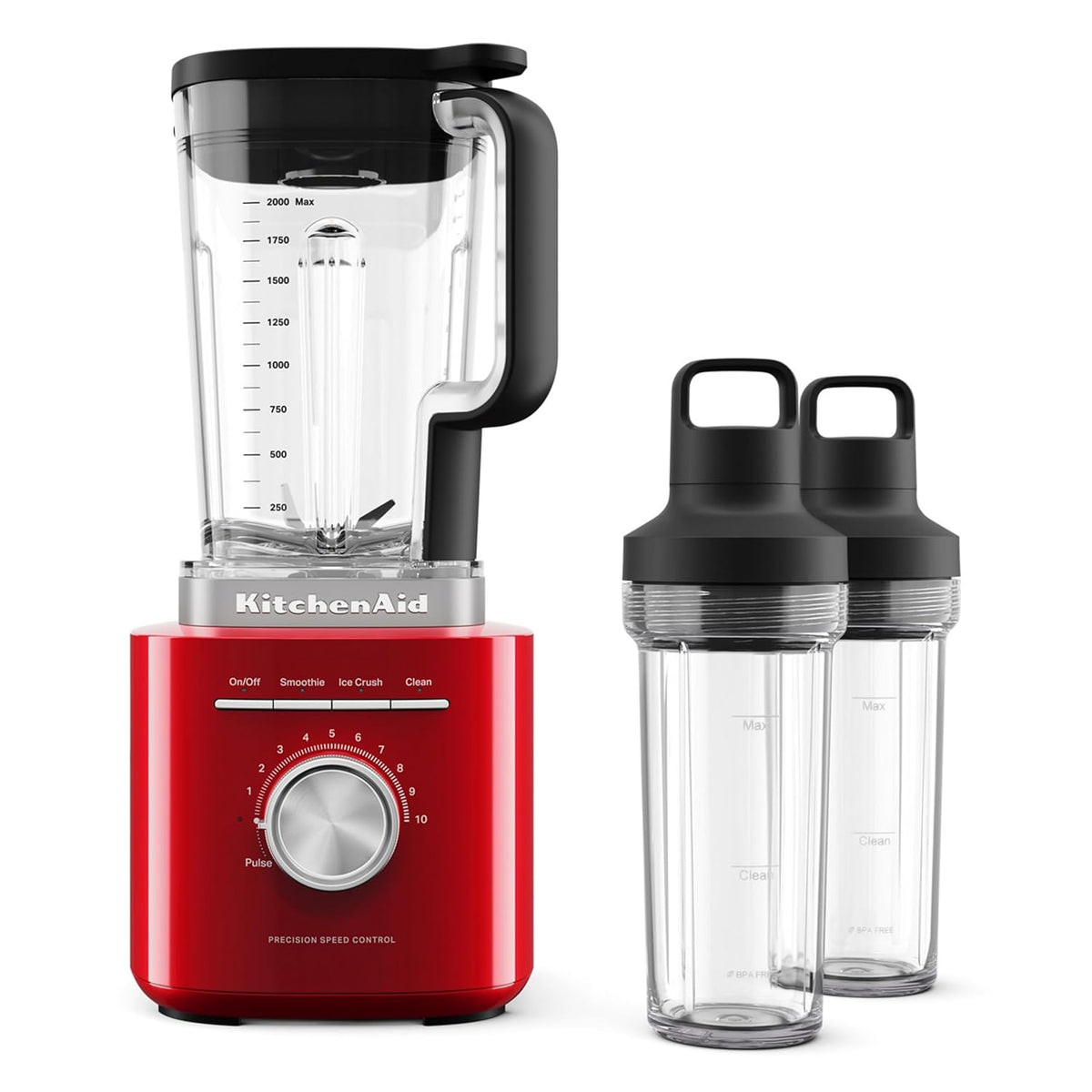 KitchenAid Pure Power - Licuadora con 2 frascos de mezcla personale...
