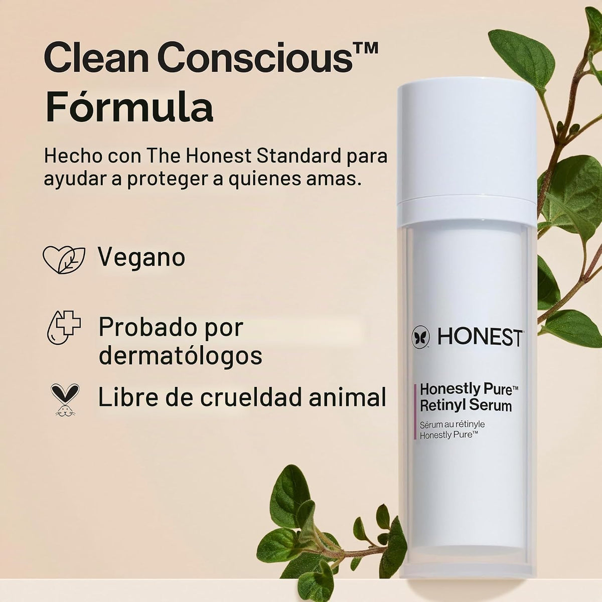 Honest Beauty Honestly Pure Nightly Retinyl Serum, sin fragancia, 1...