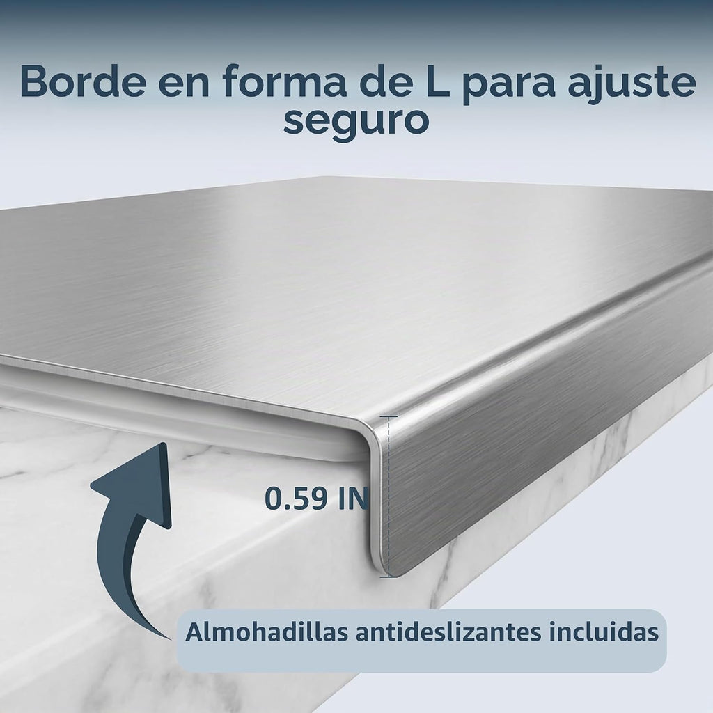 Tablas de cortar de acero inoxidable 304 para cocina, tabla de prep...