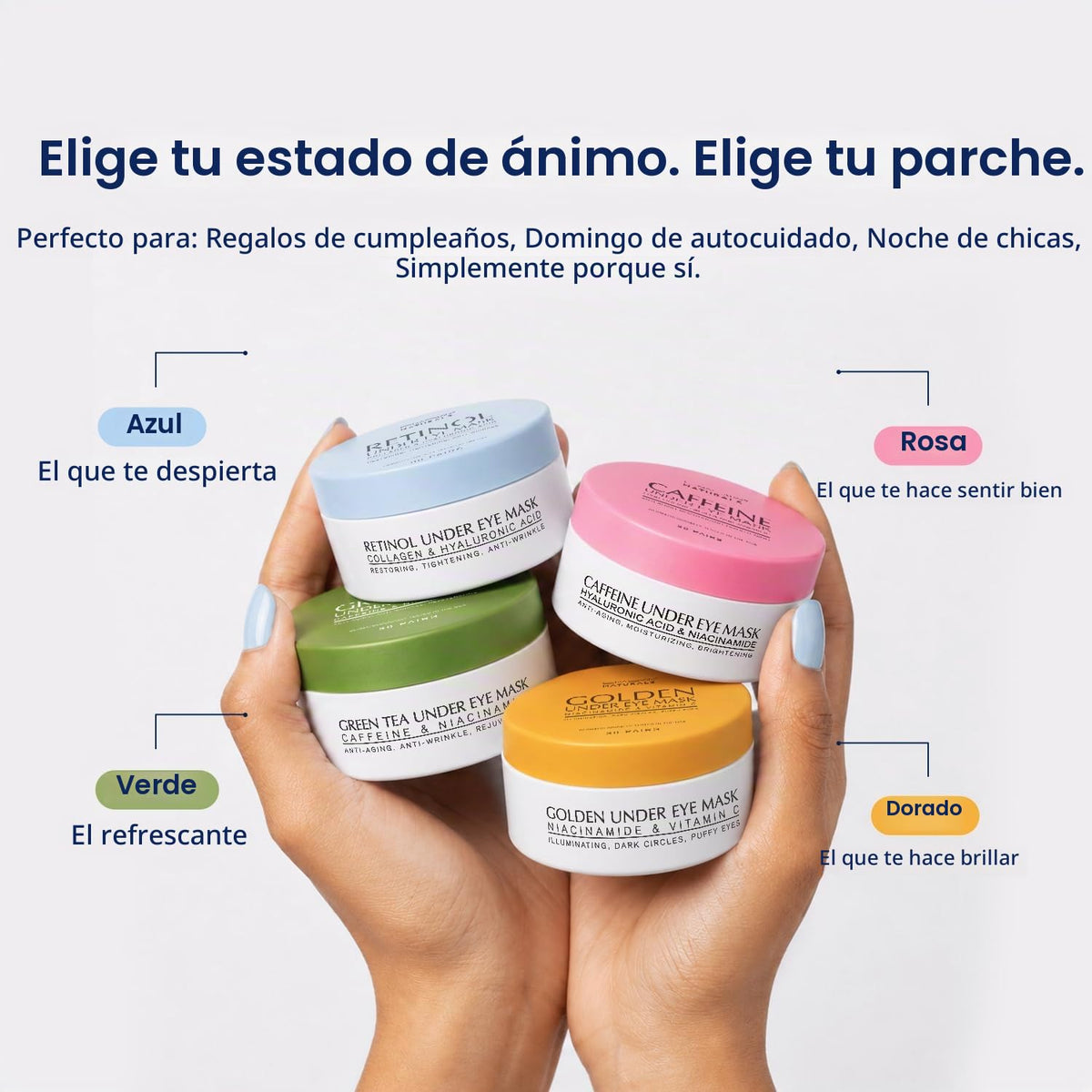 Enaskin Naturals Parches debajo de los ojos para ojos: 30 pares de...