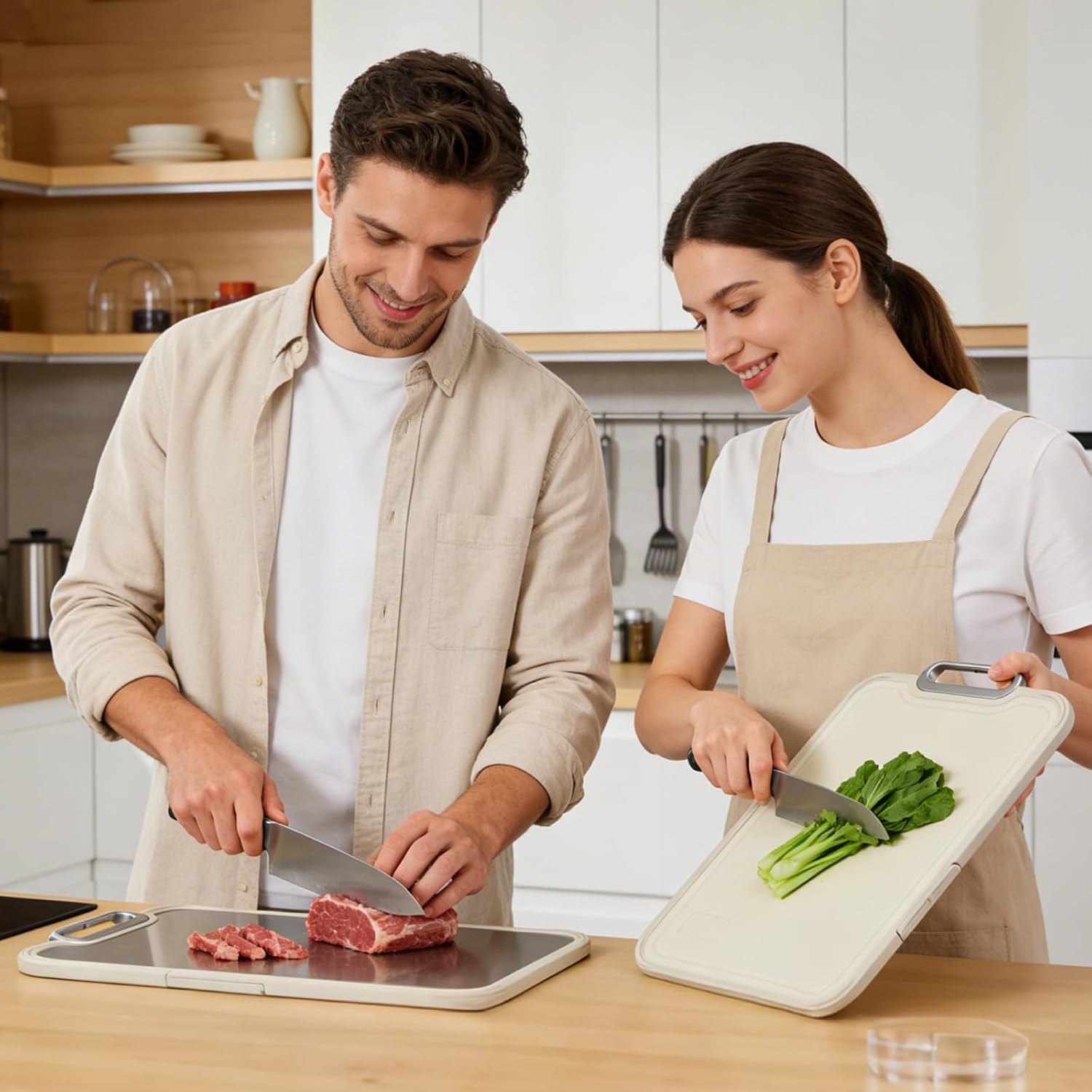 Tabla de cortar de titanio para cocina, tabla de cortar de titanio...