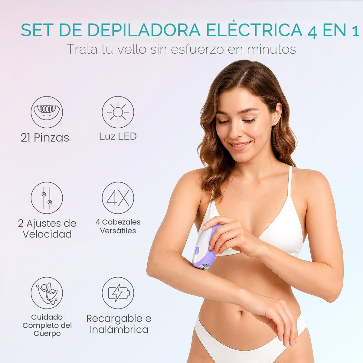 VOGOE Depiladora para las mujeres-depiladoras inalámbricas Depilaci...