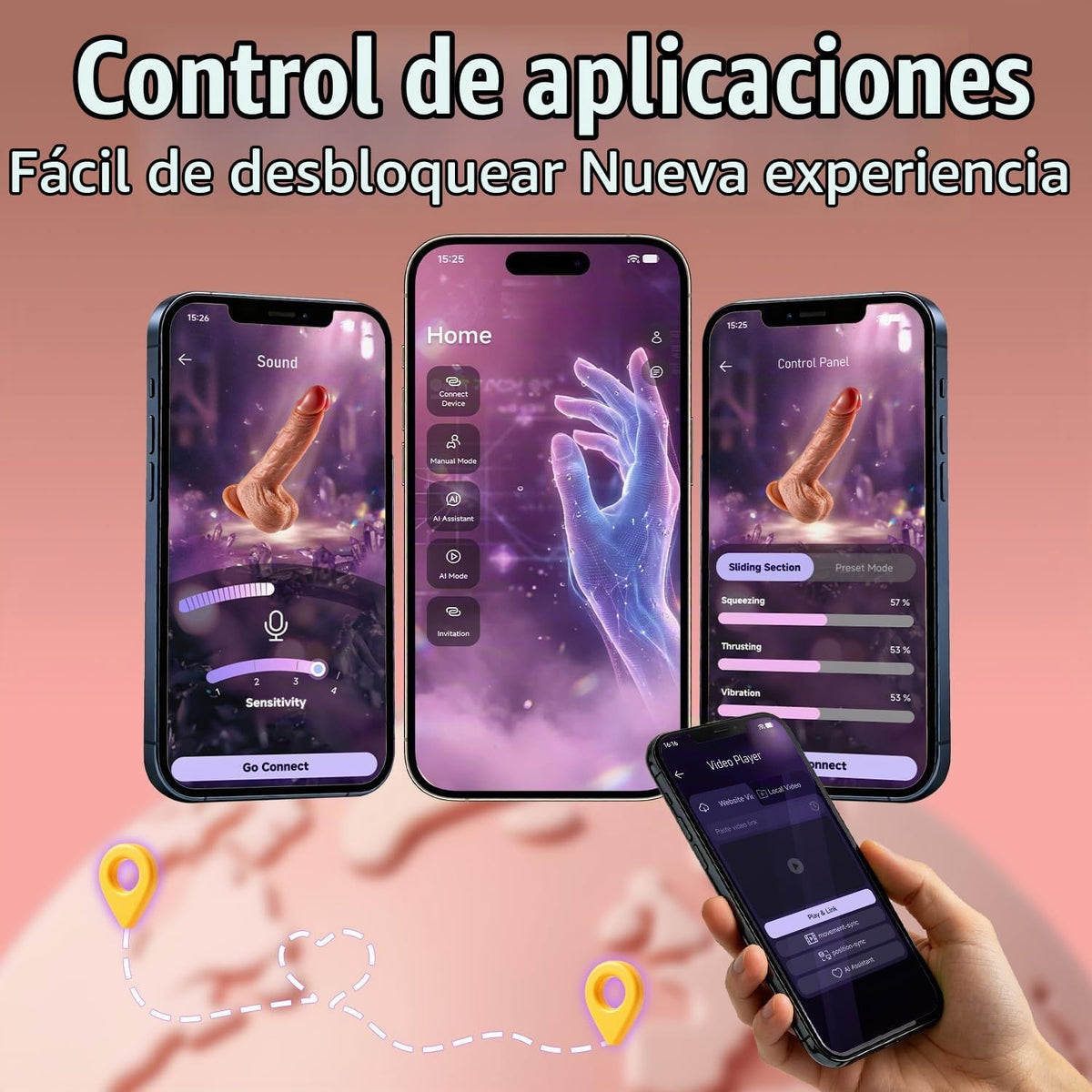 Vibrador realista vibrador juguetes sexuales para mujeres, consolad...