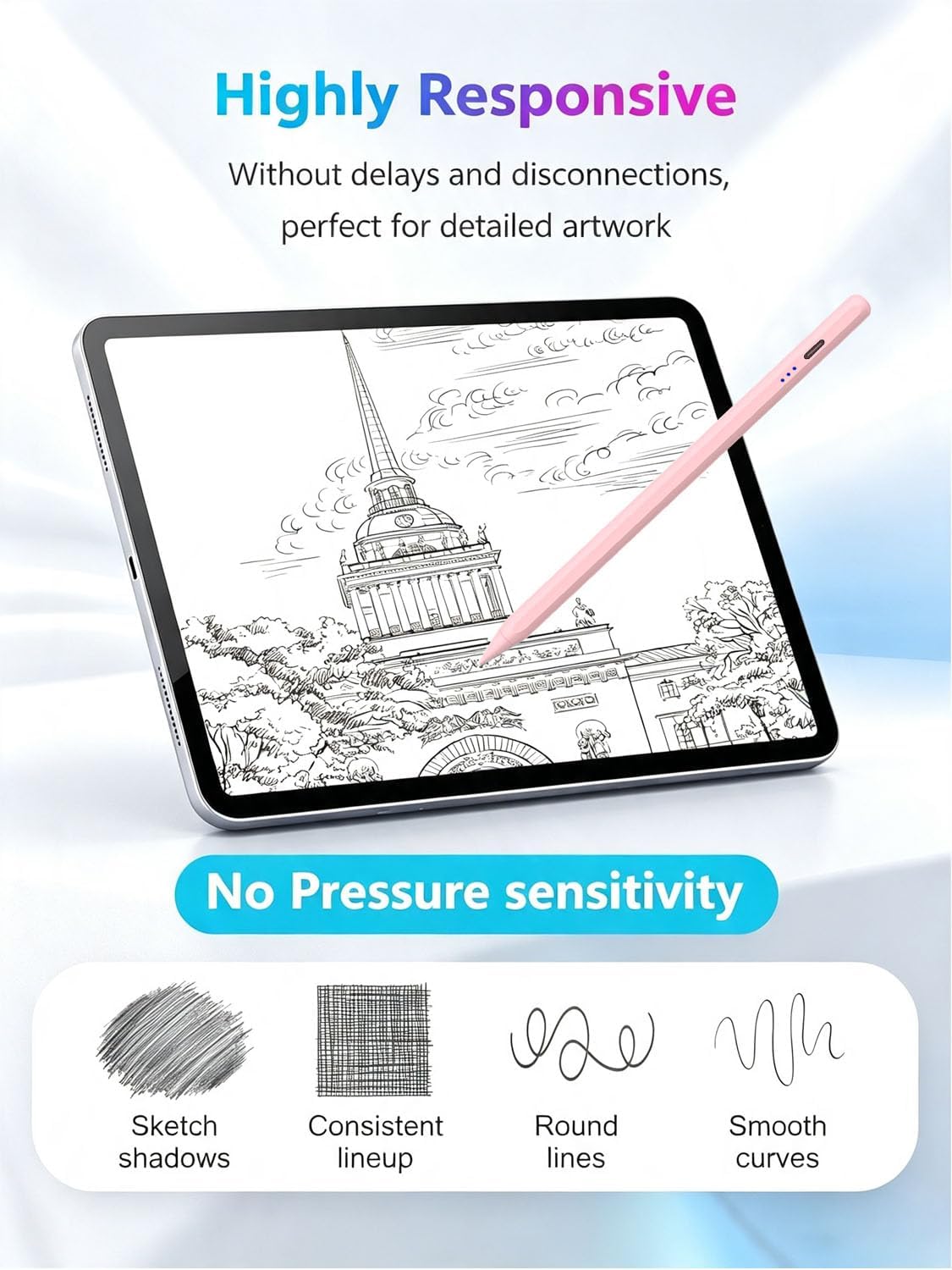 Paquete de 2 lápices capacitivos para Apple iPad (2026-2018), carga...
