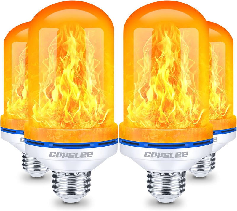 CPPSLEE Bombillas LED de llama mejoradas, 4 modos de luz parpadeant...