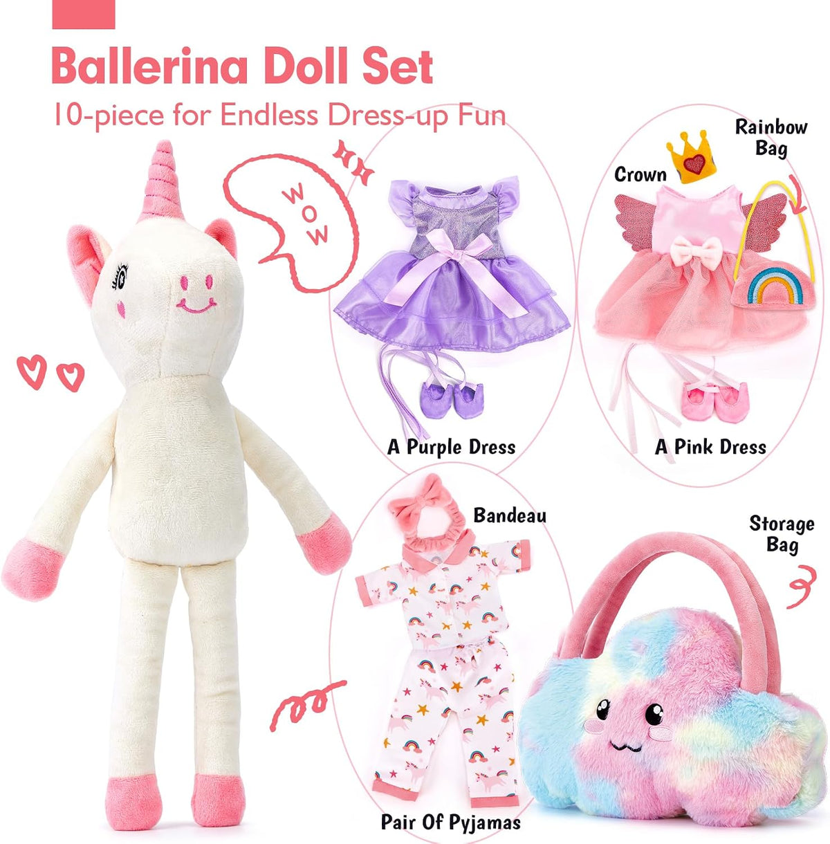 Juguetes de unicornio para niñas de 4 a 6 años, muñeca de bailarina...