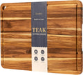 Zoutley Tabla de cortar de madera de teca de 24 x 18 pulgadas para...