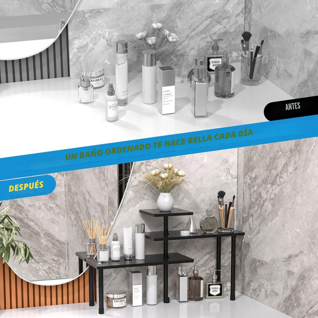 JayRex Estante de Esquina de Encimera, Organizador Mueble de 3 Nive...