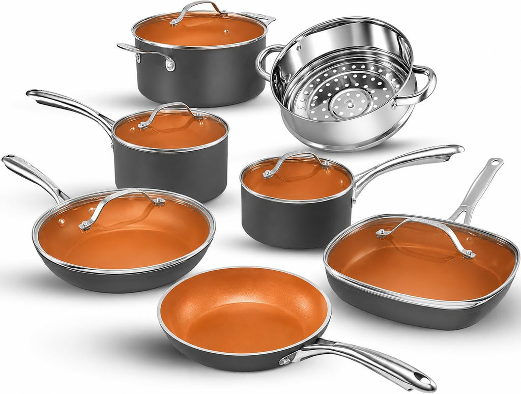 GOTHAM STEEL - Juego de 12 piezas de utensilios de cocina de cerámi...