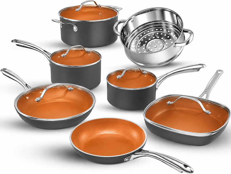 GOTHAM STEEL - Juego de 12 piezas de utensilios de cocina de cerámi...