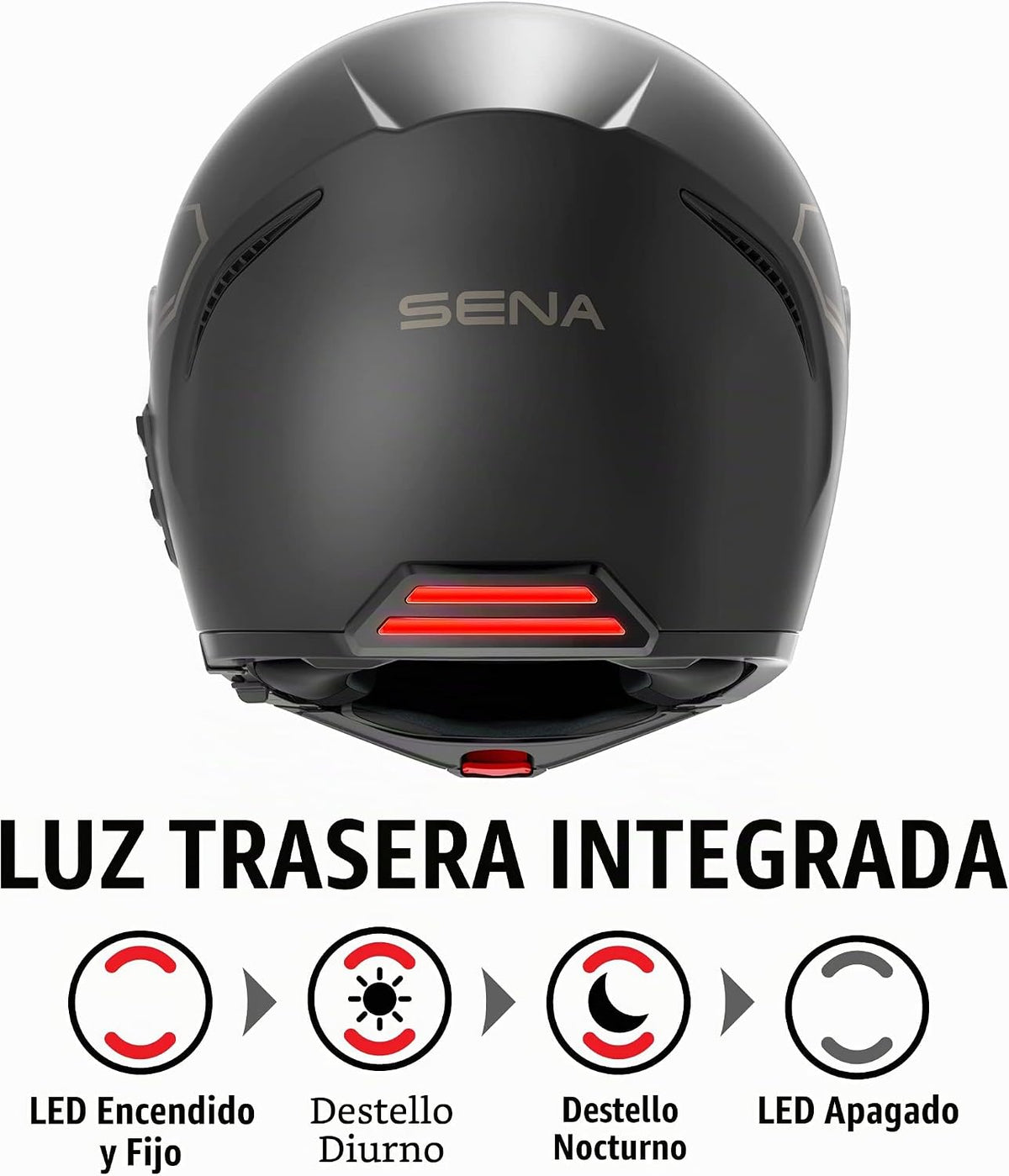 Sena Impulse - Casco modular Bluetooth con alza para visera DOT, co...