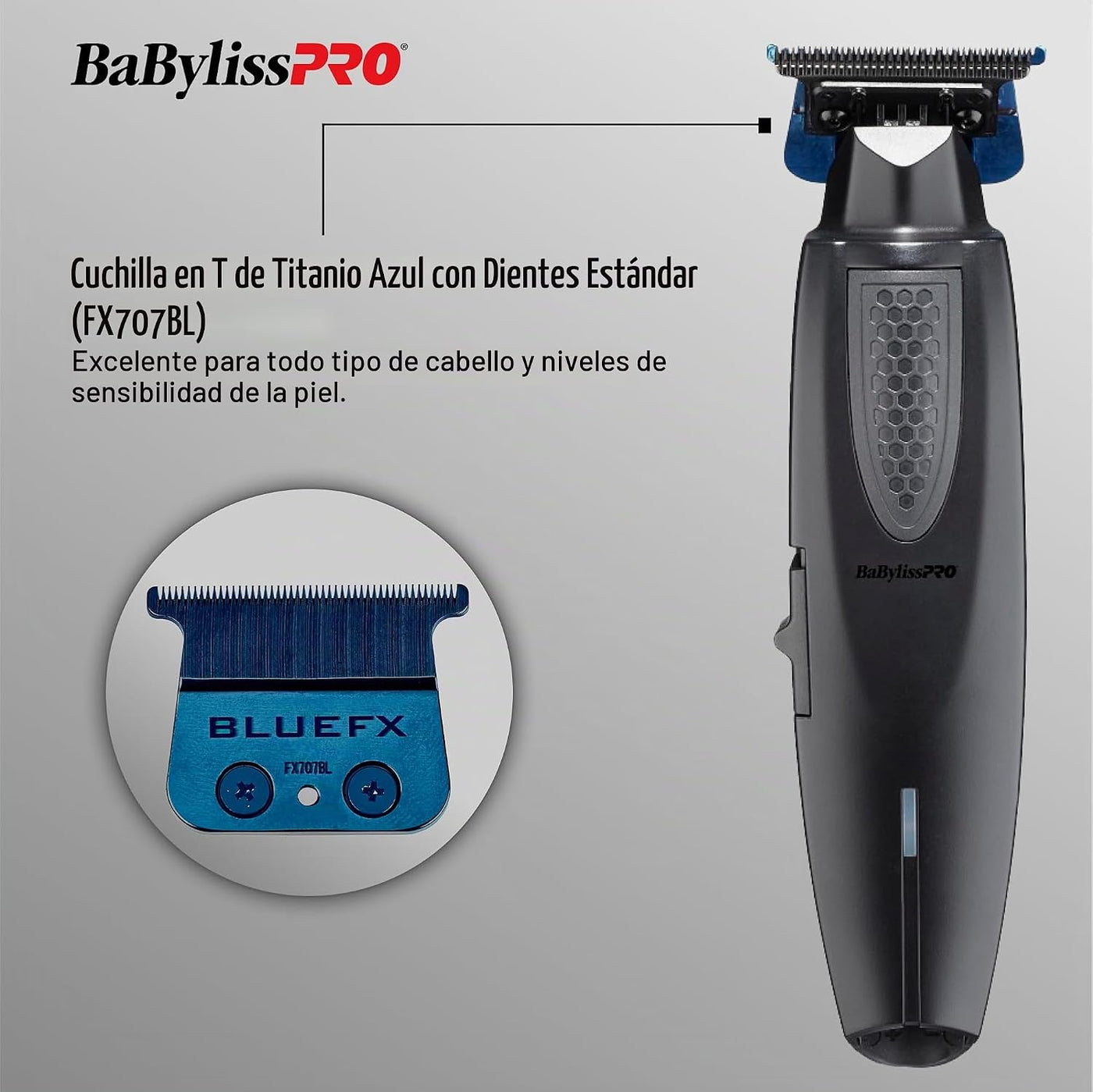 BaBylissPRO LithiumFX Cord\/Cortapelos ergonómicos de litio inalámb...