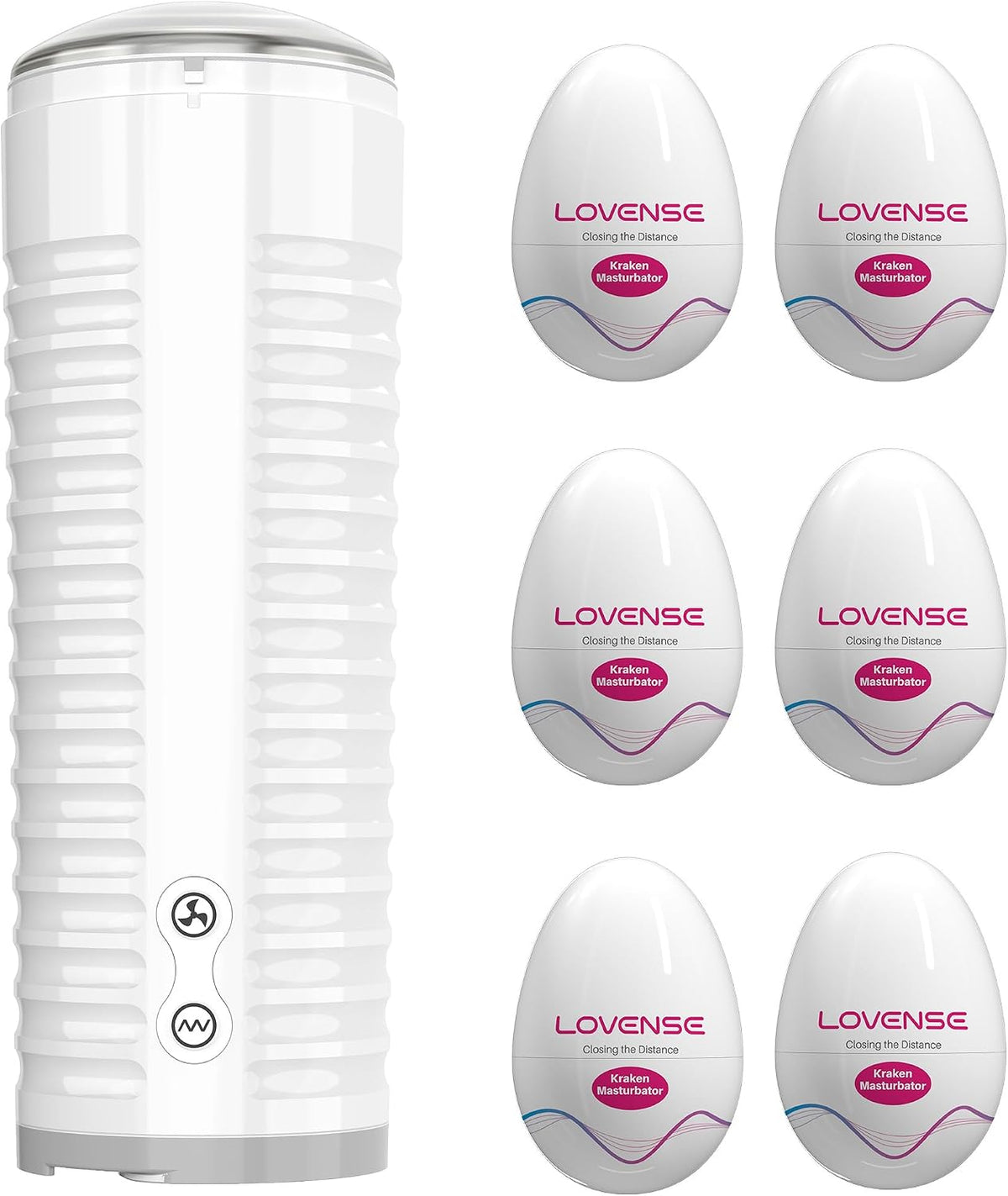 LOVENSE Kraken - Masturbador de huevo suave y elástico para adultos...