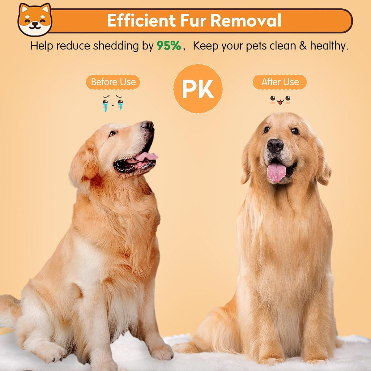 PWOD Cepillo para perros y gatos, cepillo autolimpiante para mascot...