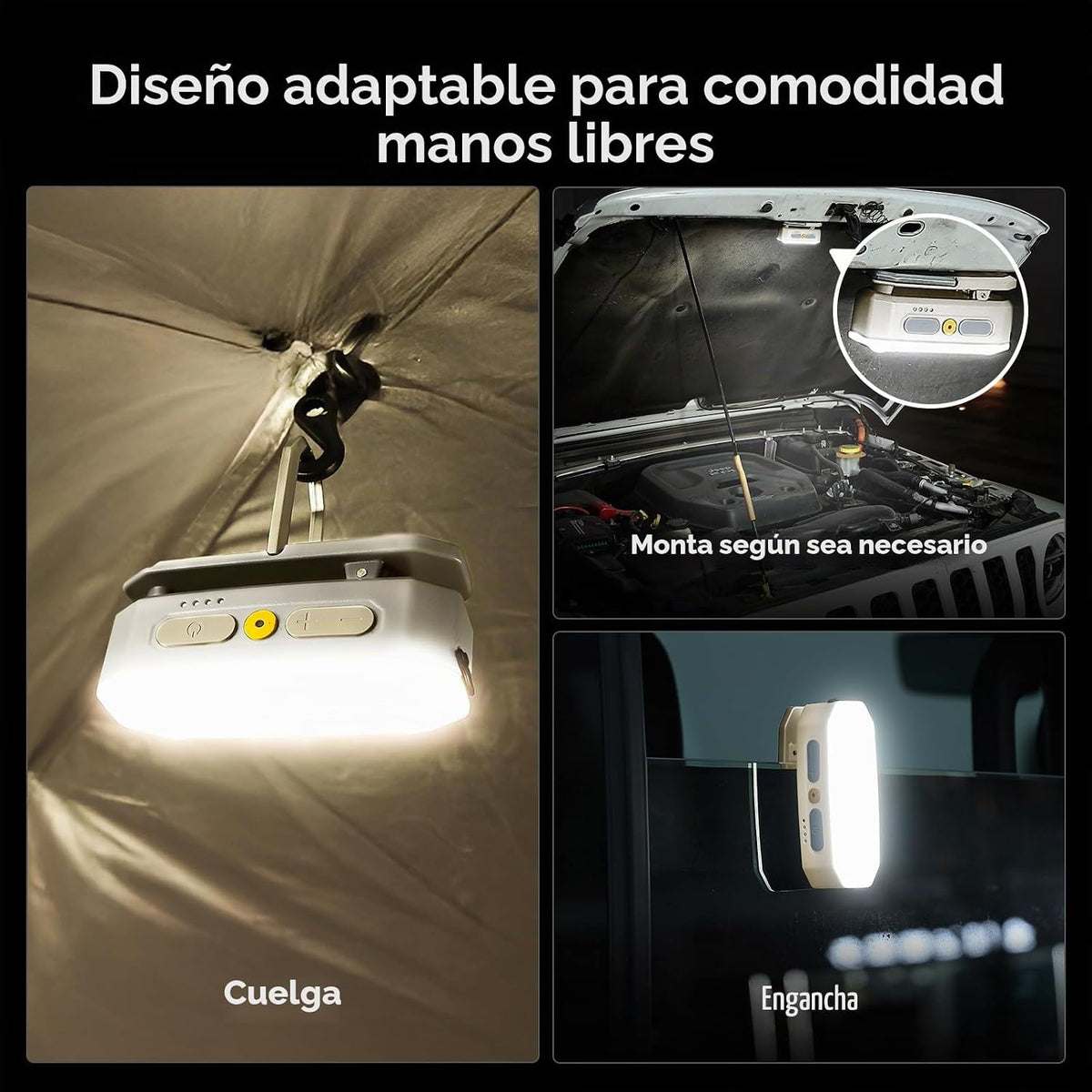 BougeRV Camping Light AL01, tienda de campaña recargable para área...