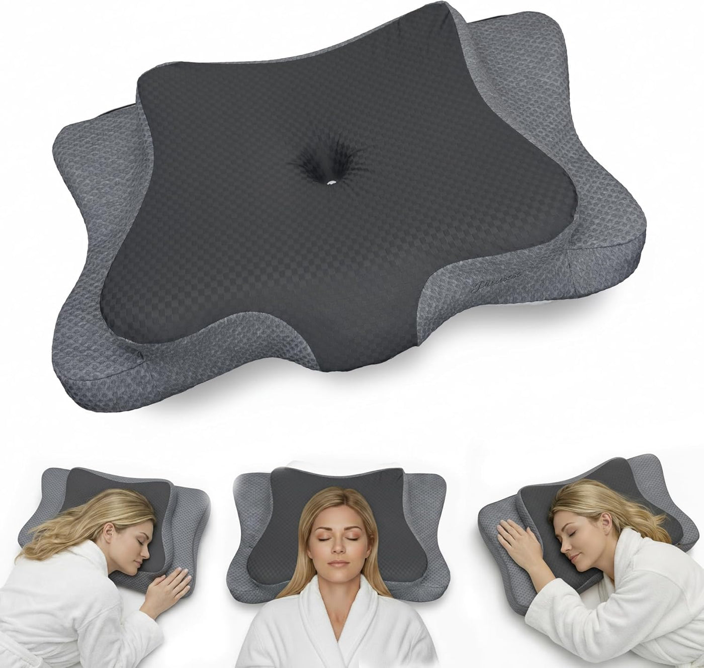 piluxx Almohada cervical ergonómica para dormir \u2013 Almohada cer...