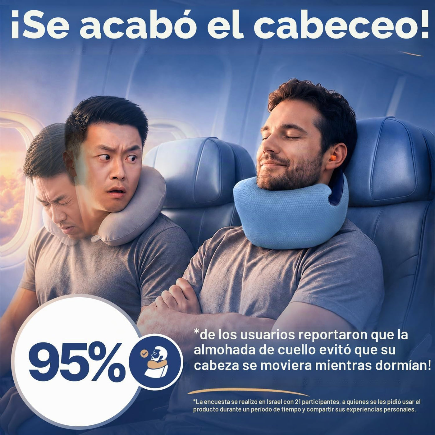 ComfyNap® Zeus - Almohada de cuello de viaje versátil para avión [p...