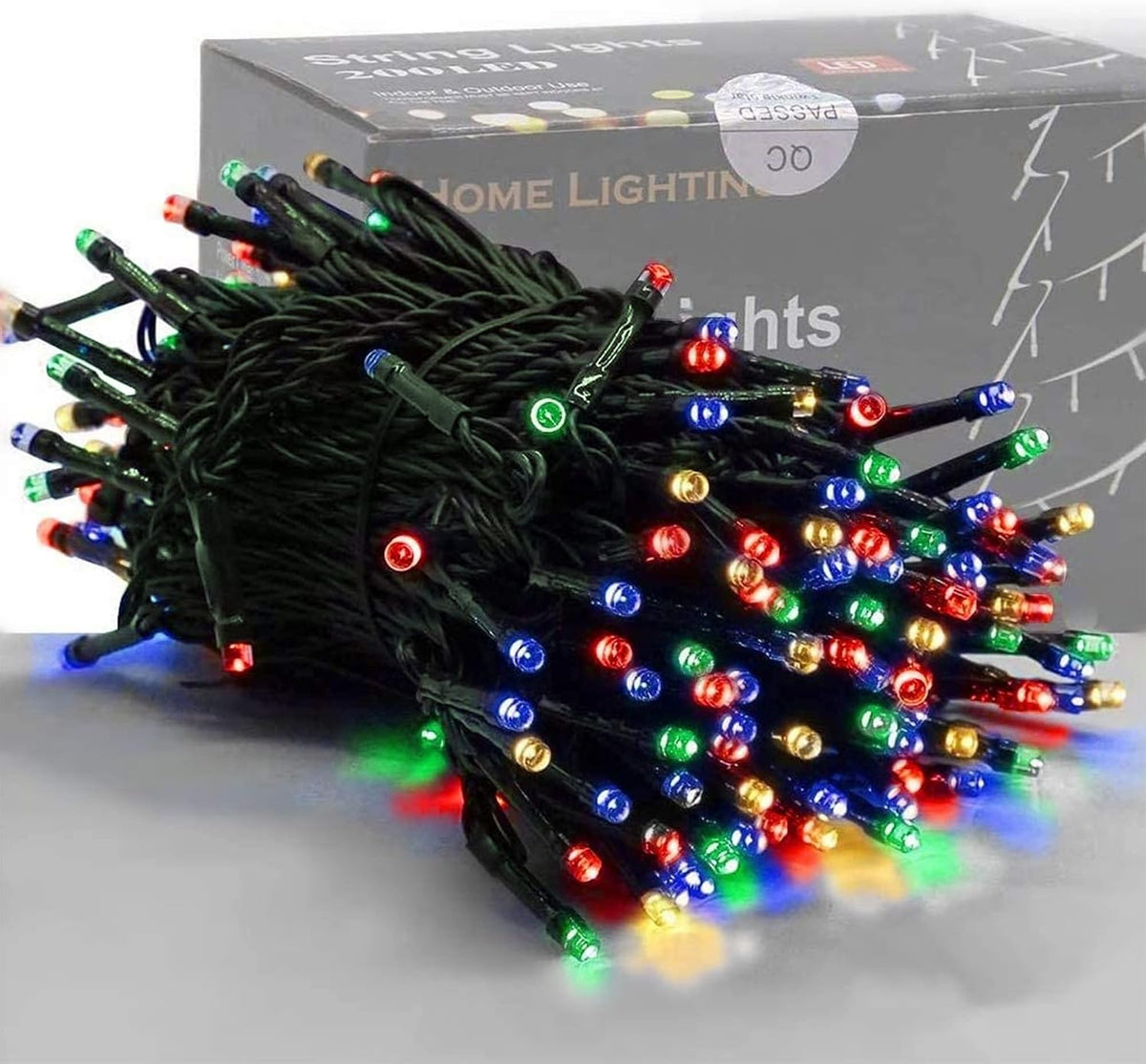 HOME LIGHTING 66 pies de luces decorativas de Navidad mini, 200 luc...