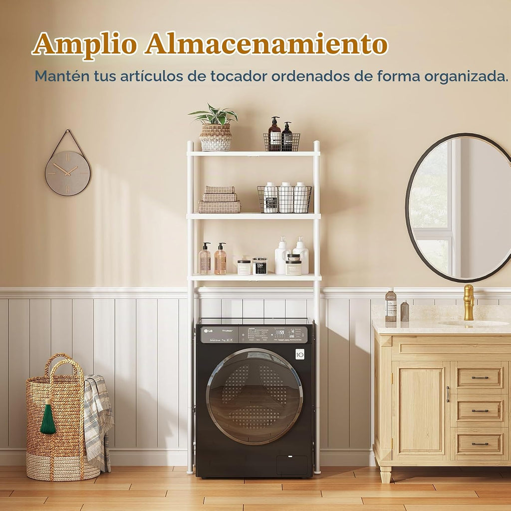 HOOBRO Almacenamiento sobre el inodoro, organizador de baño de 3 ni...