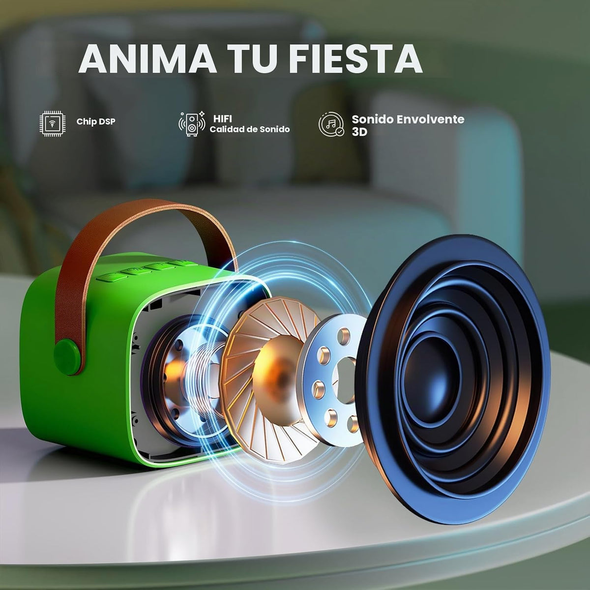 YLL Mini Máquina de Karaoke para Niños y Adultos, Altavoz Bluetooth...