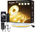 MILADALED COB LED Tira de luz 3000K 40FT\/12M Tira de LED blanco cá...