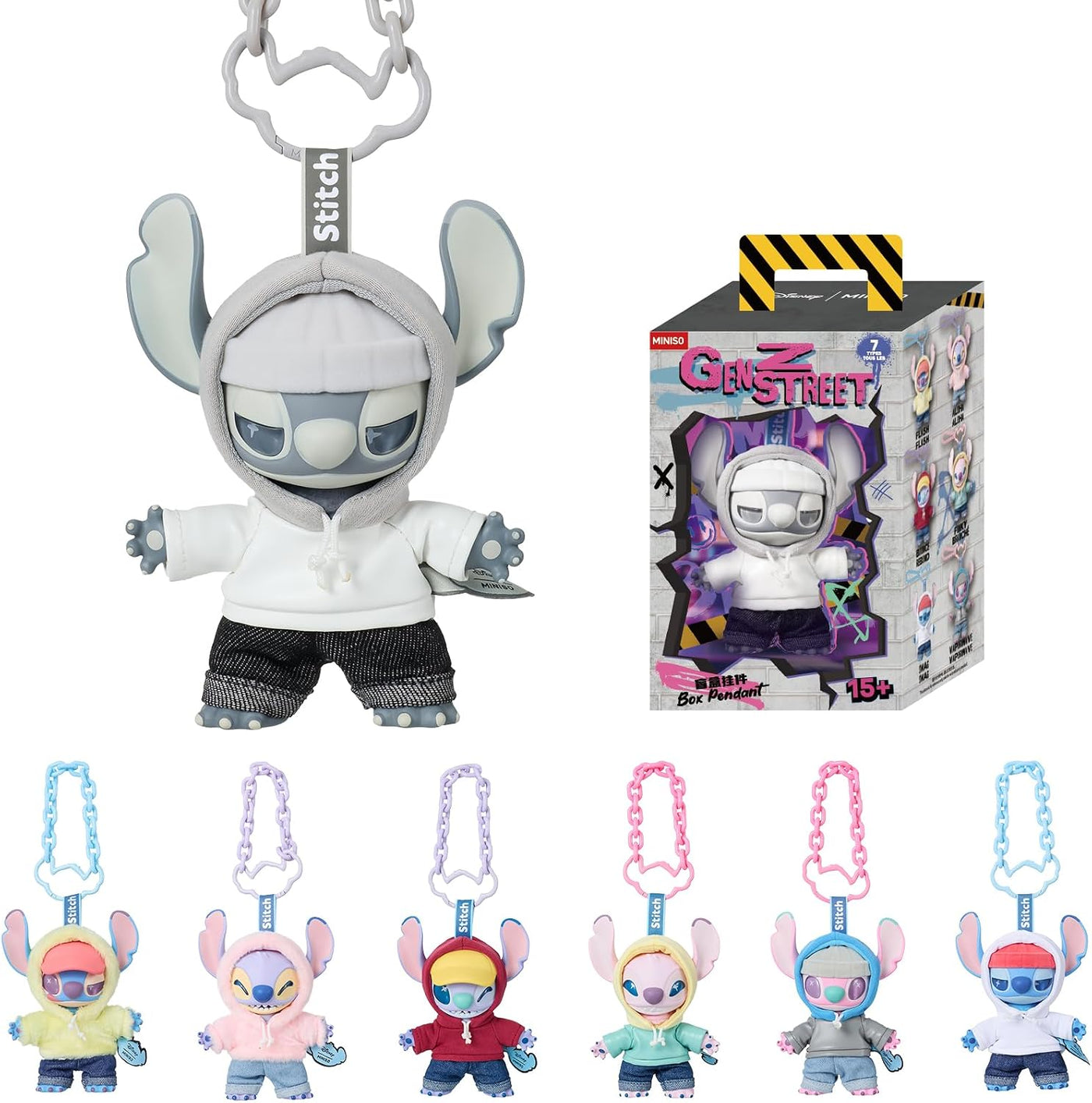 MINISO Disney Stitch GenZ Street Collection - Figura Sorpresa de Ll...