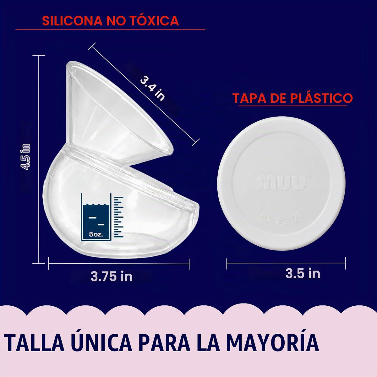 MUU Taza colectora de extractor de leche manual para lactancia mate...