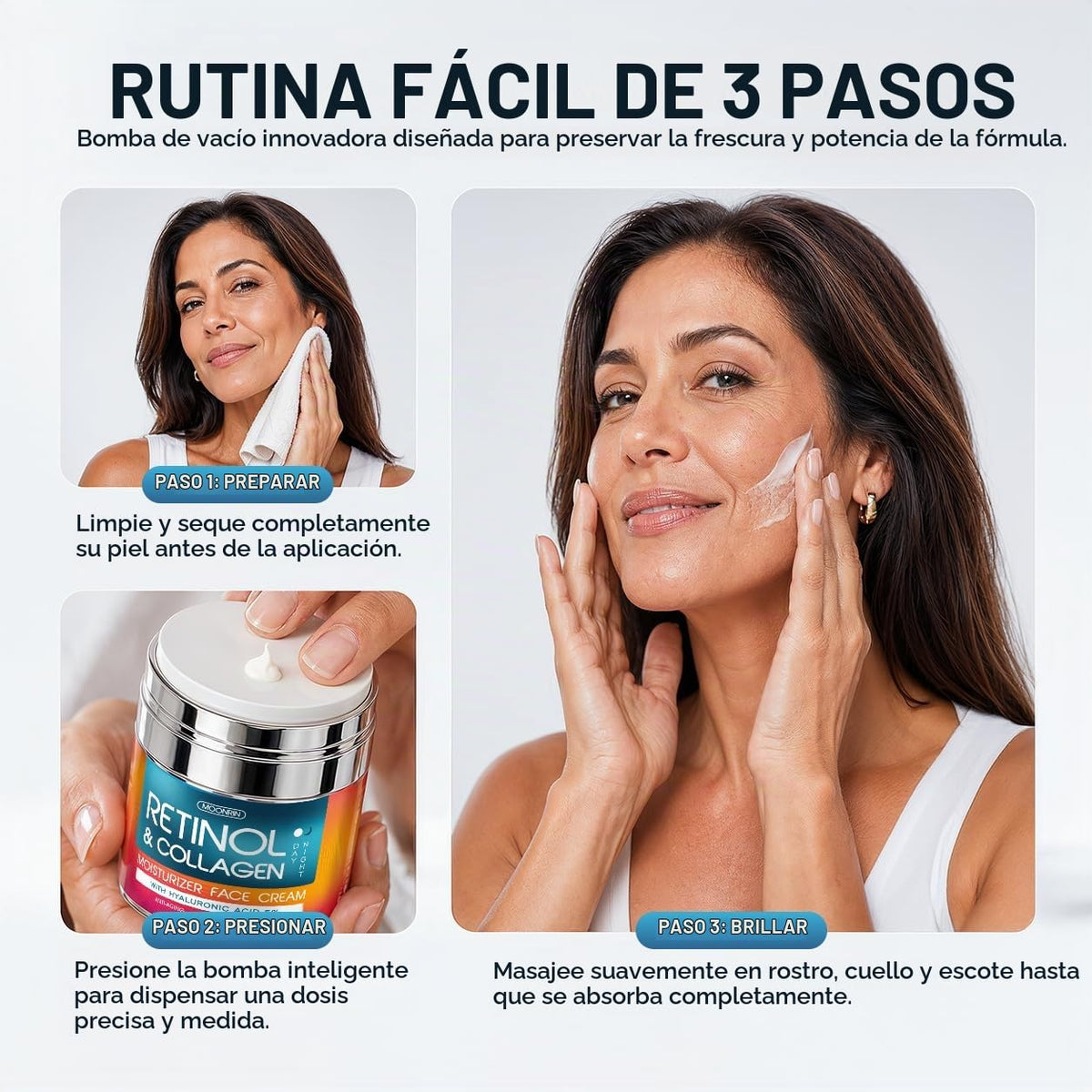 Crema de retinol para cara, paquete de 2 \u2013 Hidratante antienve...