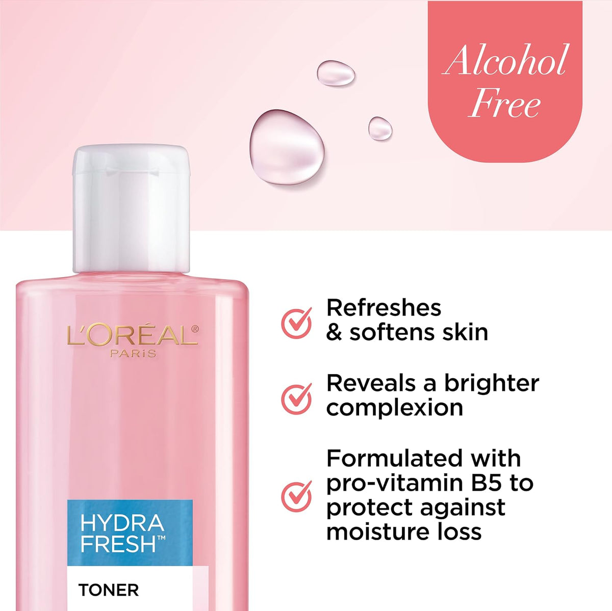L'Oreal Paris Skincare HydraFresh - Tónico facial con provitami...