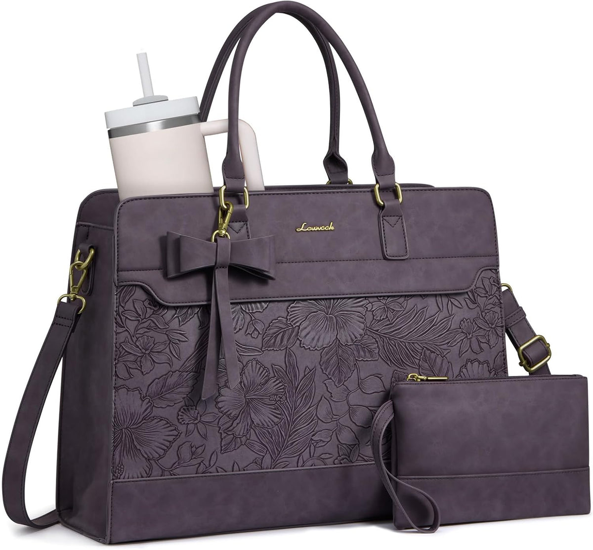 LOVEVOOK Bolsa de mano para computadora portátil para mujer, bolsa...
