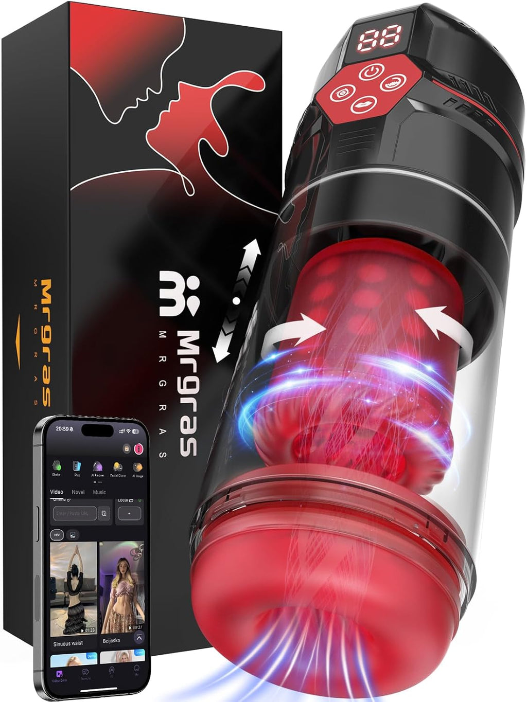 Mrgras AI Sync - Juguetes sexuales para hombres, masturbador mascul...
