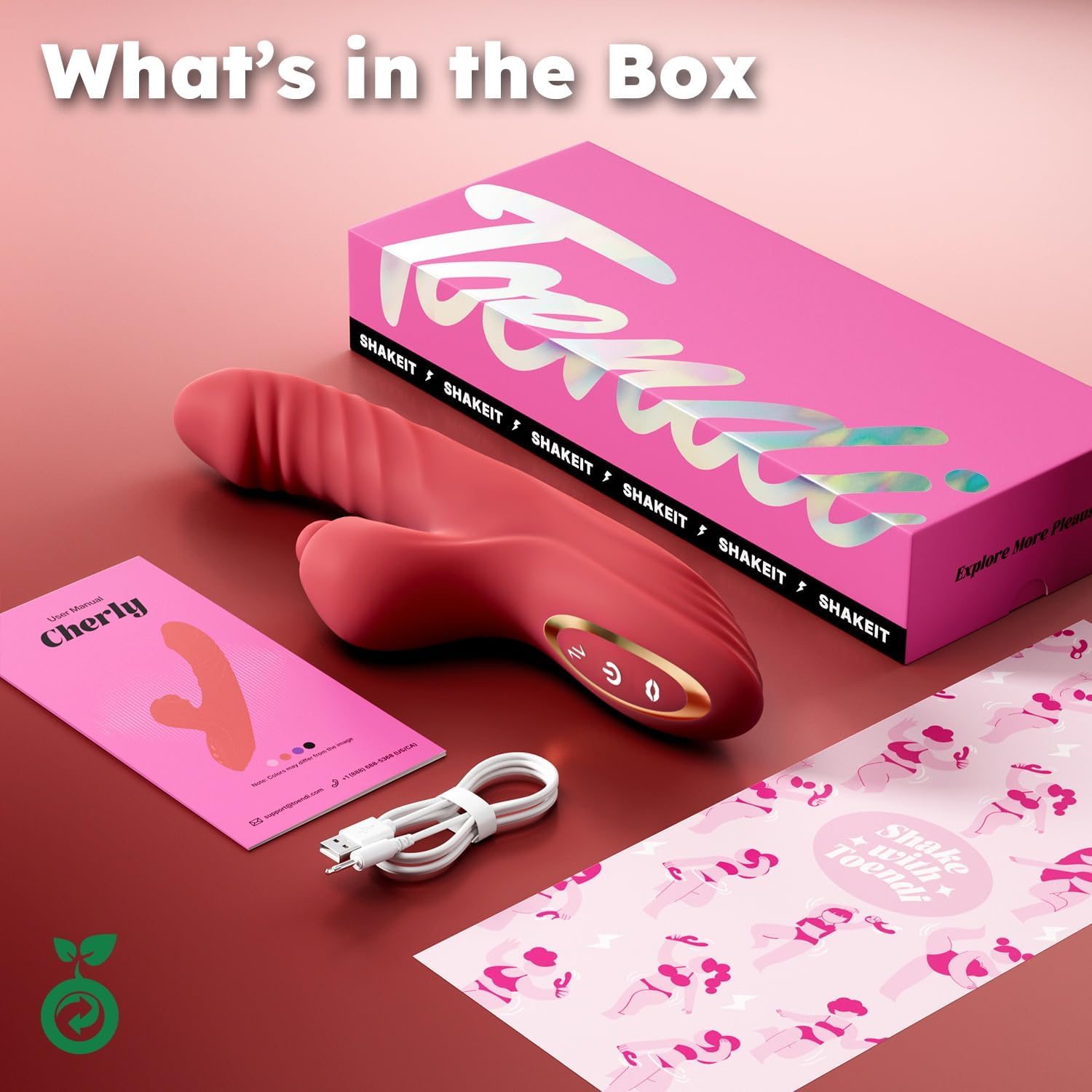 Vibrador con empuje y consolador para mujeres Toendi, juguete de ro...