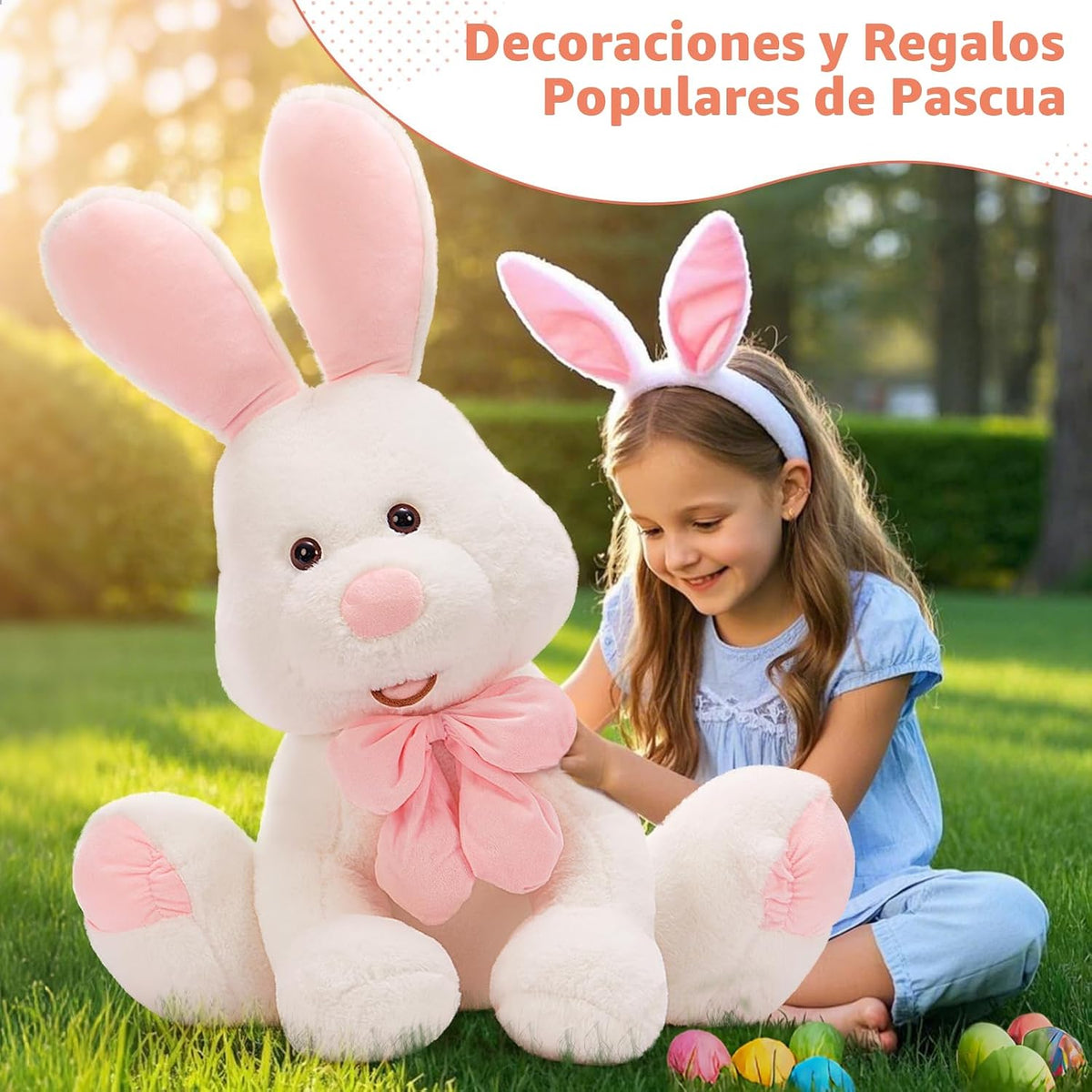 MorisMos Conejito de peluche grande de 31.5 pulgadas, juguete gigan...