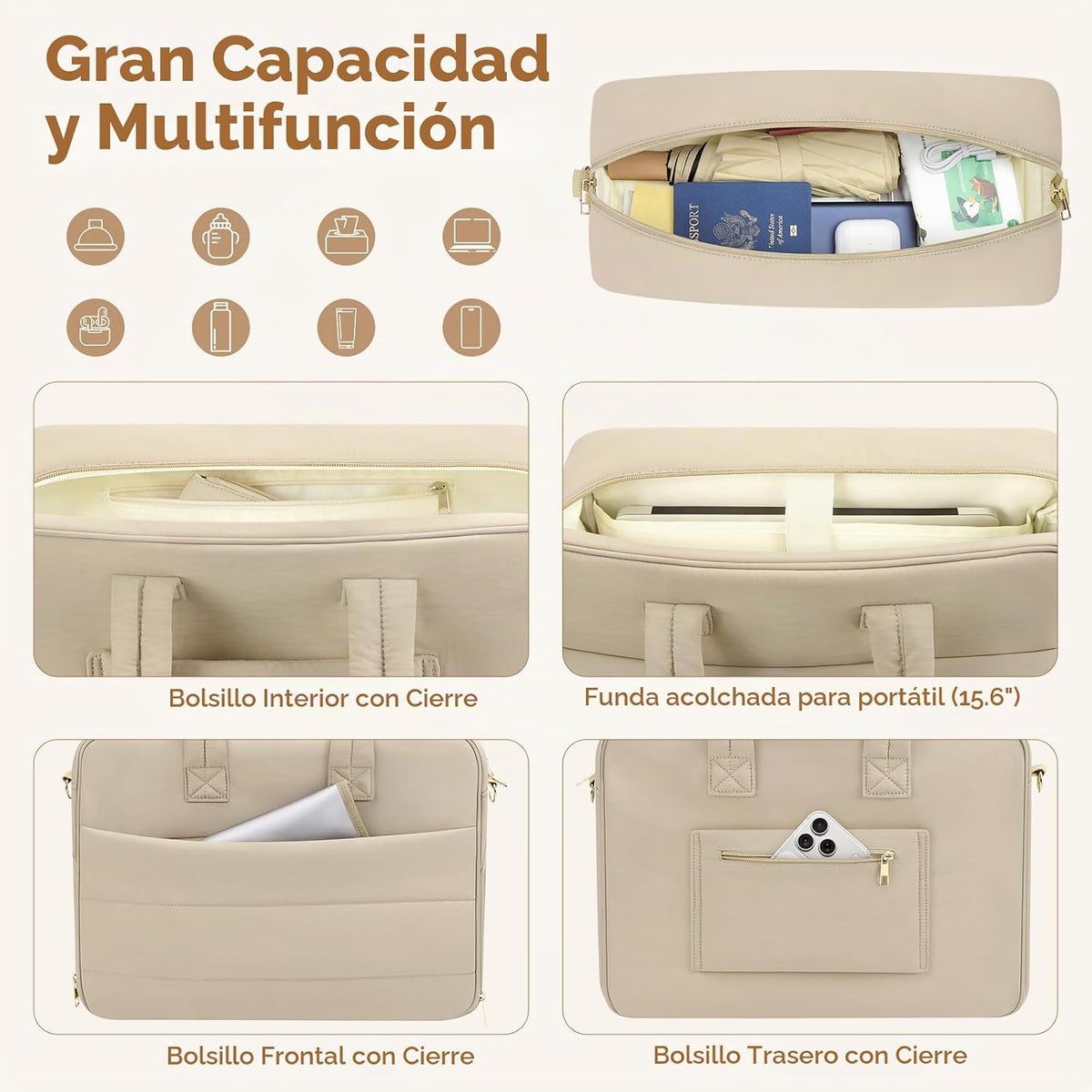 Bolsa para extractor de leche materna con bolsillo aislado para enf...